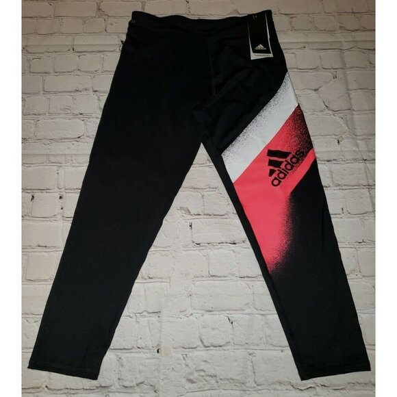 Nwt Girls Size Xl 16 Adidas Athletic Work Out Pants - Picture 1 of 4